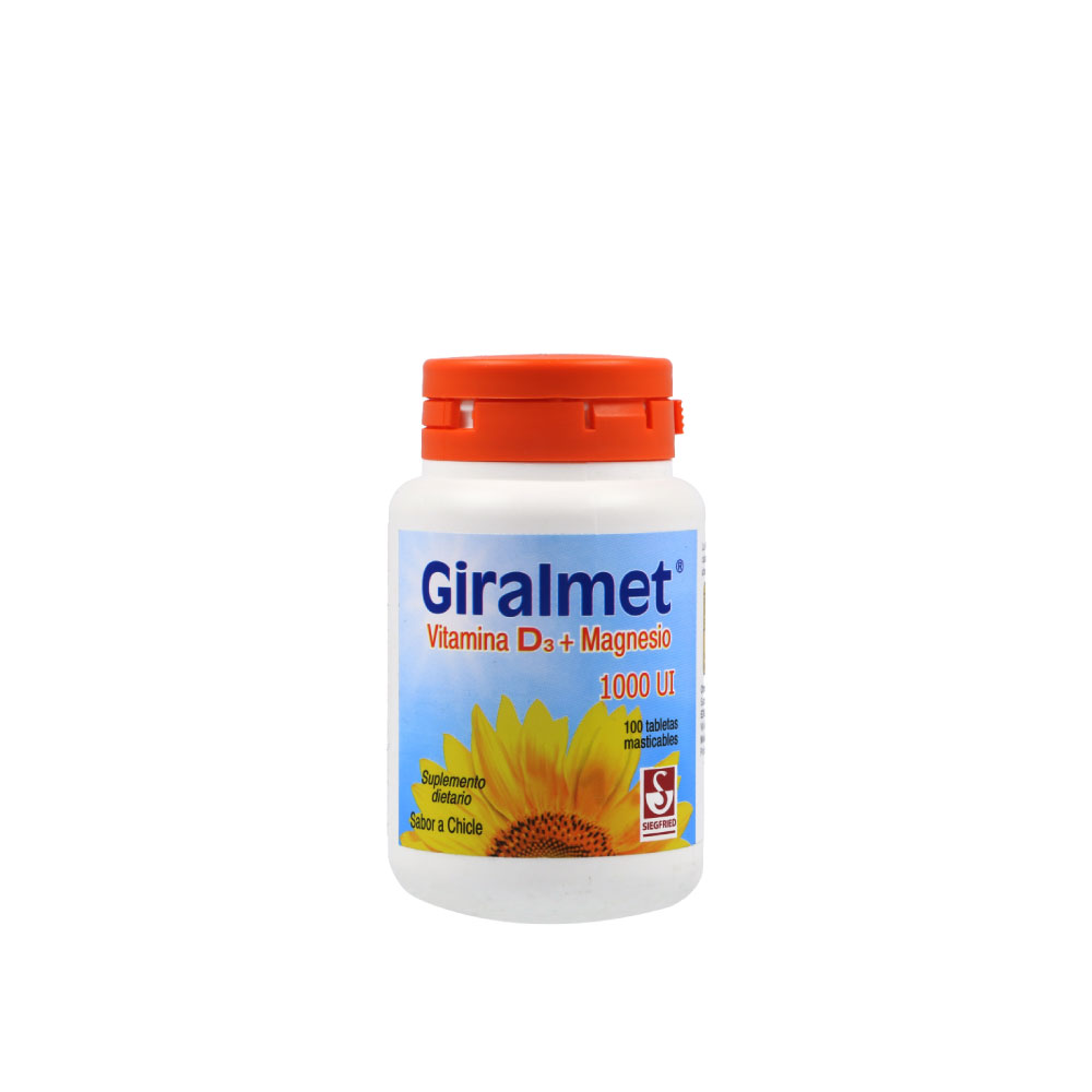 GIRALMET Vitamina D3 + Magnesio 1000 UI X 100 tabletas