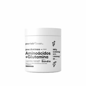 POWERLAB PWR Aminos Aminoacidos + Glutamina tarro X 480 GRS