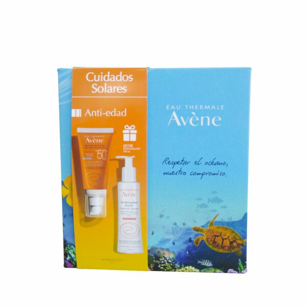 AVENE Kit Solar Antiedad + Leche Desmaquillante 100