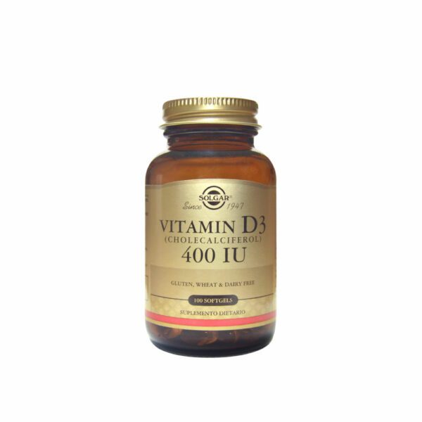 SOLGAR Vitamin D3 (Cholecalciferol) 400IU X 100 capsulas